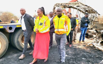 MEC and Mayor visit crash scene